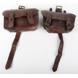 Scarce Pair of 1914 Leather Adapted Ammunition Pouches