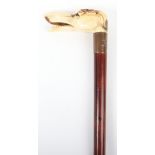 Fine Carved Walking Stick with Lord Nelson Interest