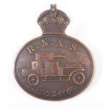 WW1 Royal Naval Air Service Armoured Car Squadron Cap Badge