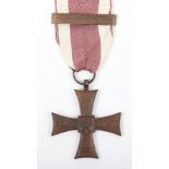 Polish Cross of Valour Medal with Second Award Bar