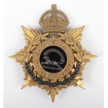 Post 1902 The West Yorkshire Regiment Officers Home Service Helmet Plate