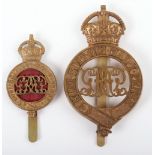 2x George V Grenadier Guards Pagri Badges