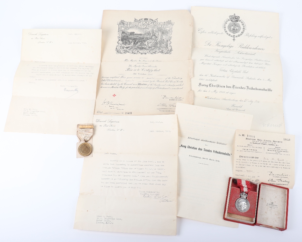 Denmark King Christian Liberation (Pro Dania) Medal and Documents Bestowed on a British Subject - Image 3 of 6