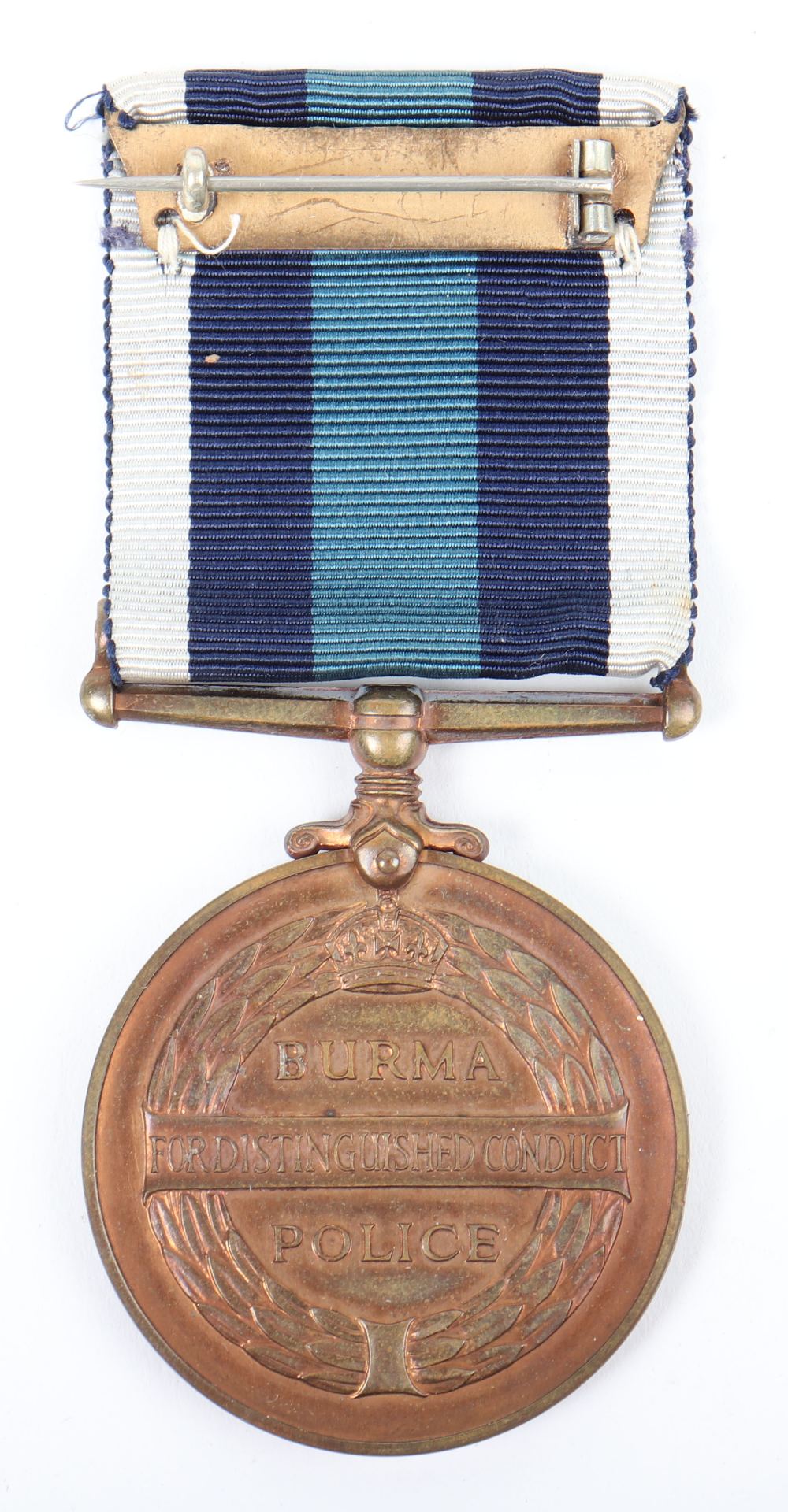 Rare George VI Burma Police Medal Awarded to William James Barron District Superintendent of Police, - Image 3 of 5