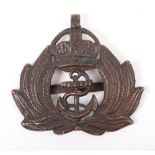 WW1 Royal Naval Division Officers Cap Badge