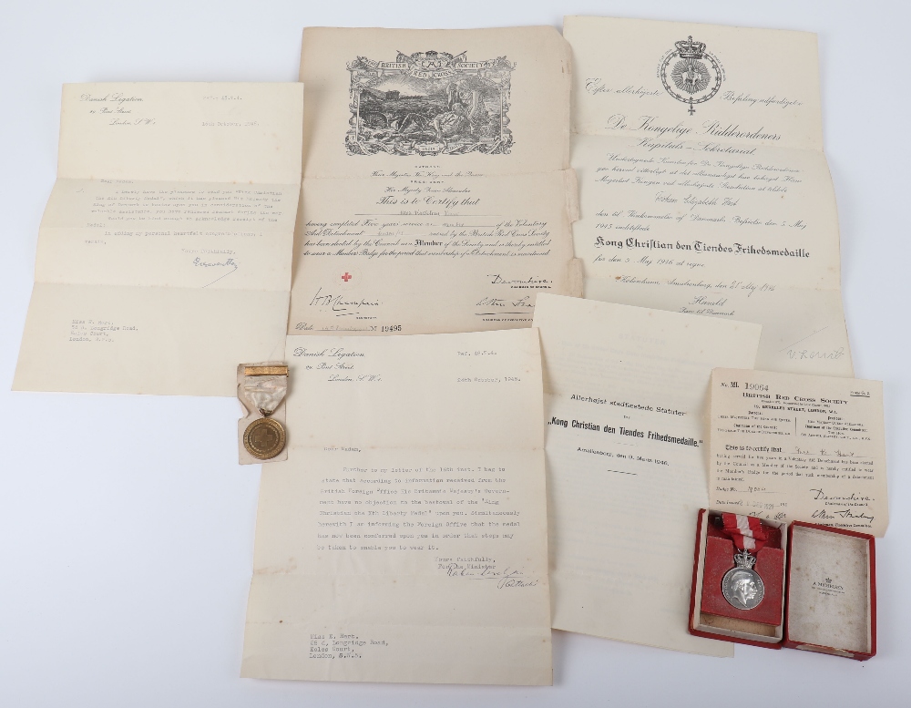 Denmark King Christian Liberation (Pro Dania) Medal and Documents Bestowed on a British Subject - Image 4 of 6