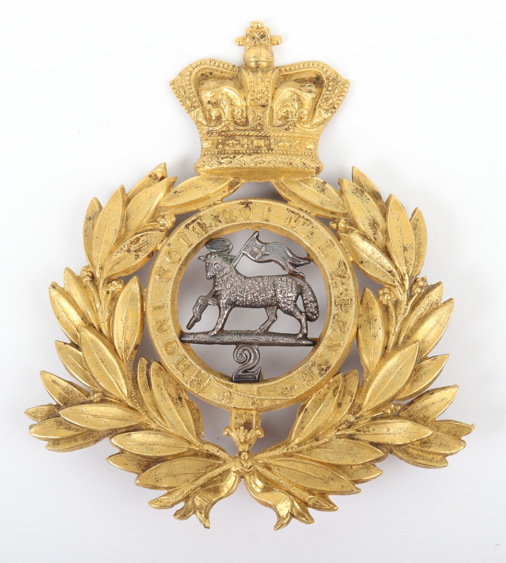 Victorian 2nd (Queens) Regiment of Foot Officers Shako Plate 1869-78