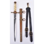 Rare WW2 Axis Forces German Made Yugoslavian Diplomatic Officials Dress Dagger