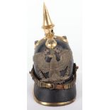 19th Century Leather Pickelhaube Helmet