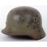 WW2 German Luftwaffe Normandy Camouflaged Steel Combat Helmet