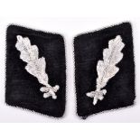 Scarce Pair of Waffen-SS Standartenfuhrer Tunic Collar Patches