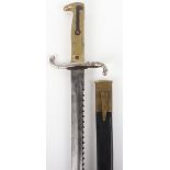 Very Rare Imperial German Cadet (Kadet) Model 1871 mS Sawback Bayonet