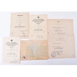 WW2 German Award Citation Grouping to German Cross in Gold Winner Infantry Grenadier Regiment 166