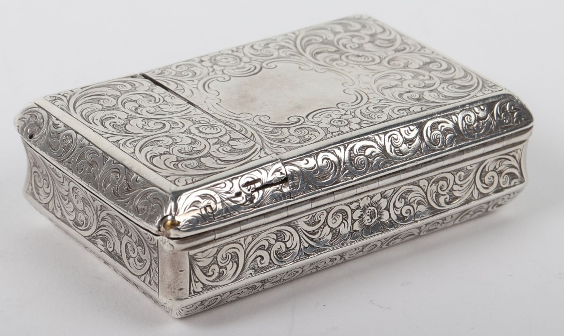 A novelty Victorian snuff box/card case combination, Alfred Taylor, Birmingham 1855 - Bild 4 aus 9