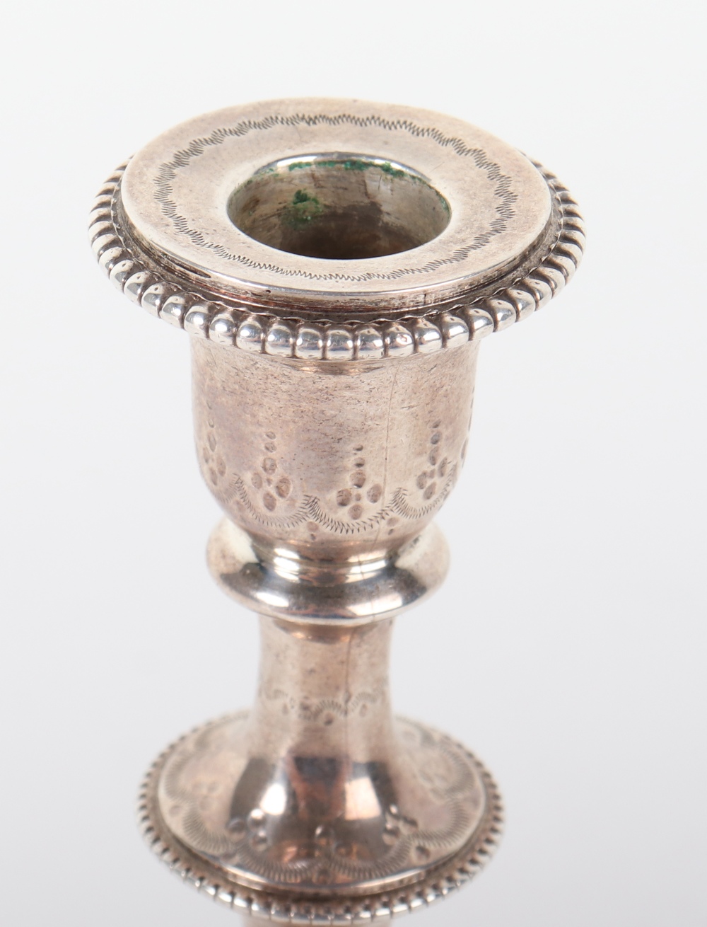 A Continental silver taperstick, unmarked - Image 3 of 6