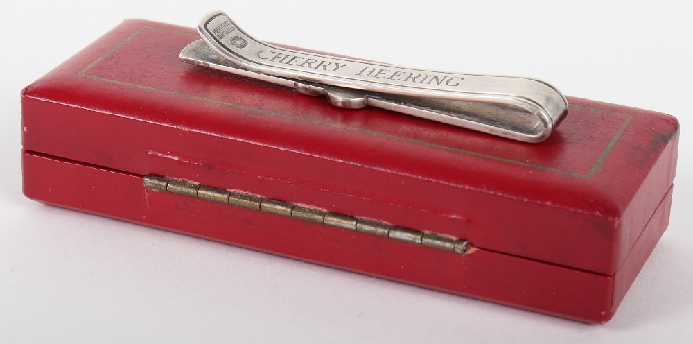 A rare Georg Jensen 1960’s Peter Heering Cherry Liqueur silver tie clip - Image 5 of 6