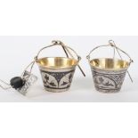A pair of Russian silver (.875) tea strainers, 1980’s