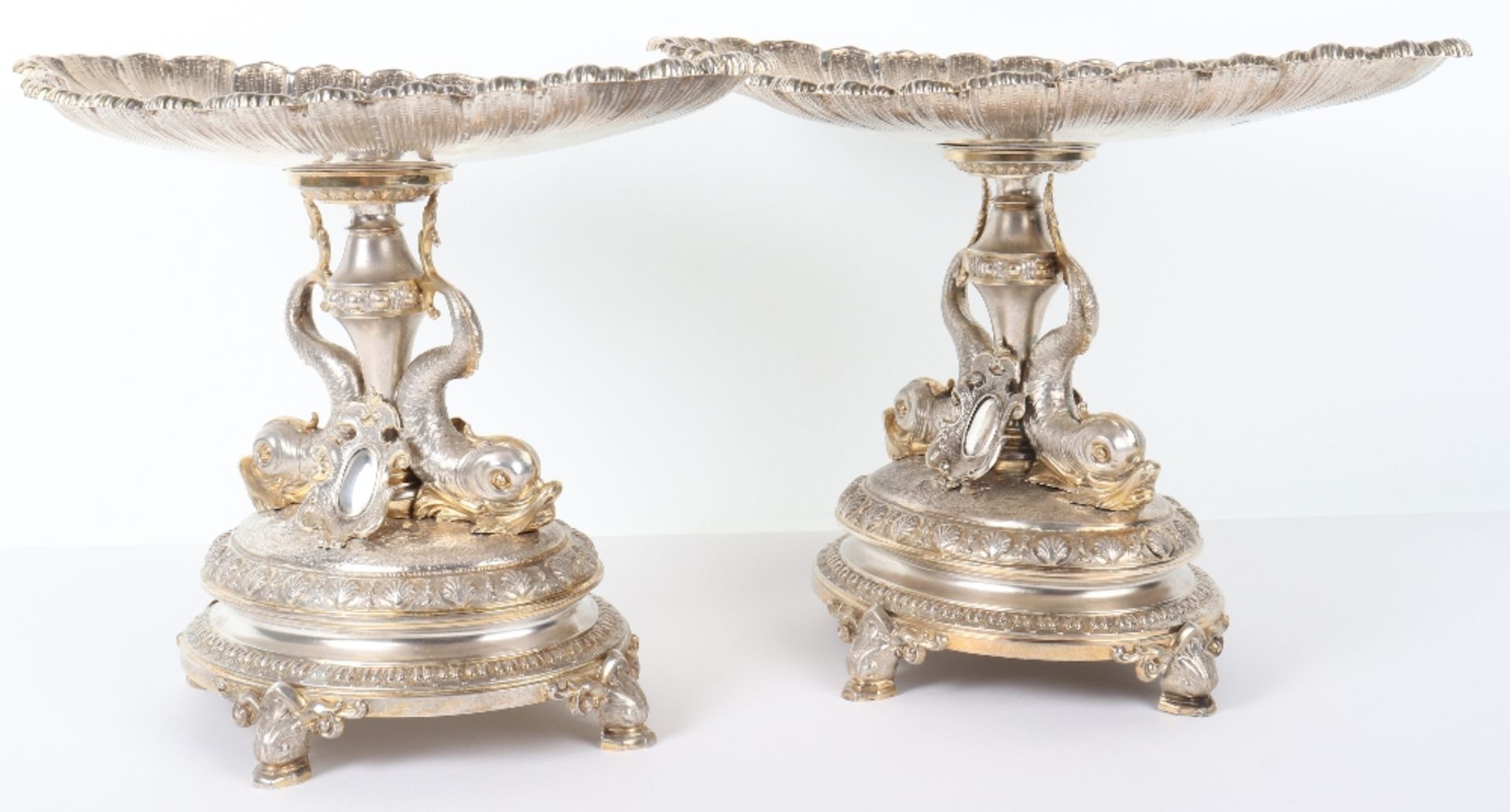 A pair of Continental silver gilt tazzas, German early 20th century - Bild 9 aus 14
