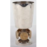 A rare Stuart Devlin silver and silver gilt ‘Bristol 600’ goblet