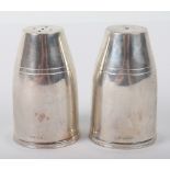 A pair of modernist salt and pepper, J.A. Campbell, London