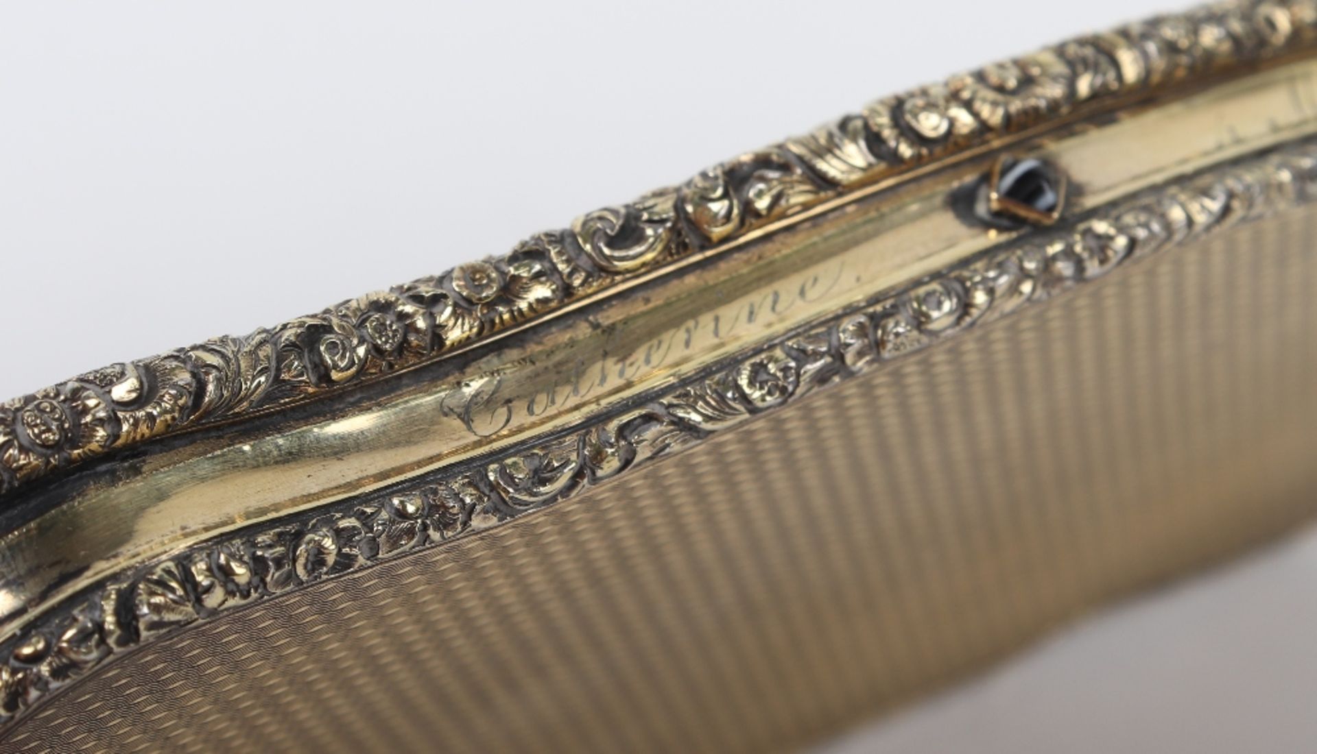 A William IV silver gilt and glass snuff box, Charles Rawlings & William Summers, London 1833 - Bild 5 aus 10