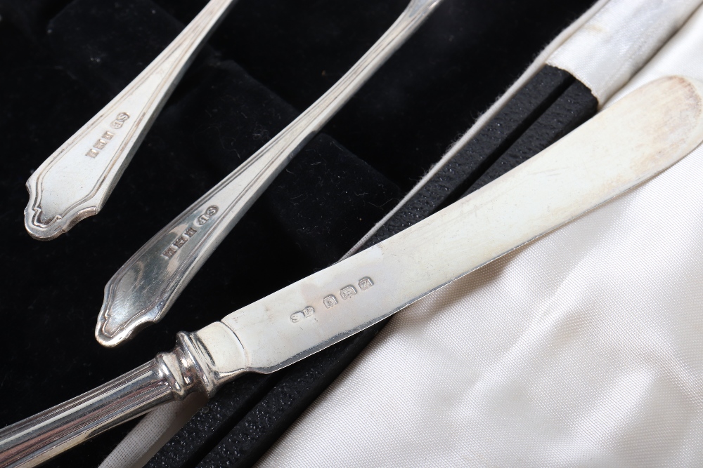 A cased knife, fork and spoon in box, Birmingham 1924 - Image 5 of 6