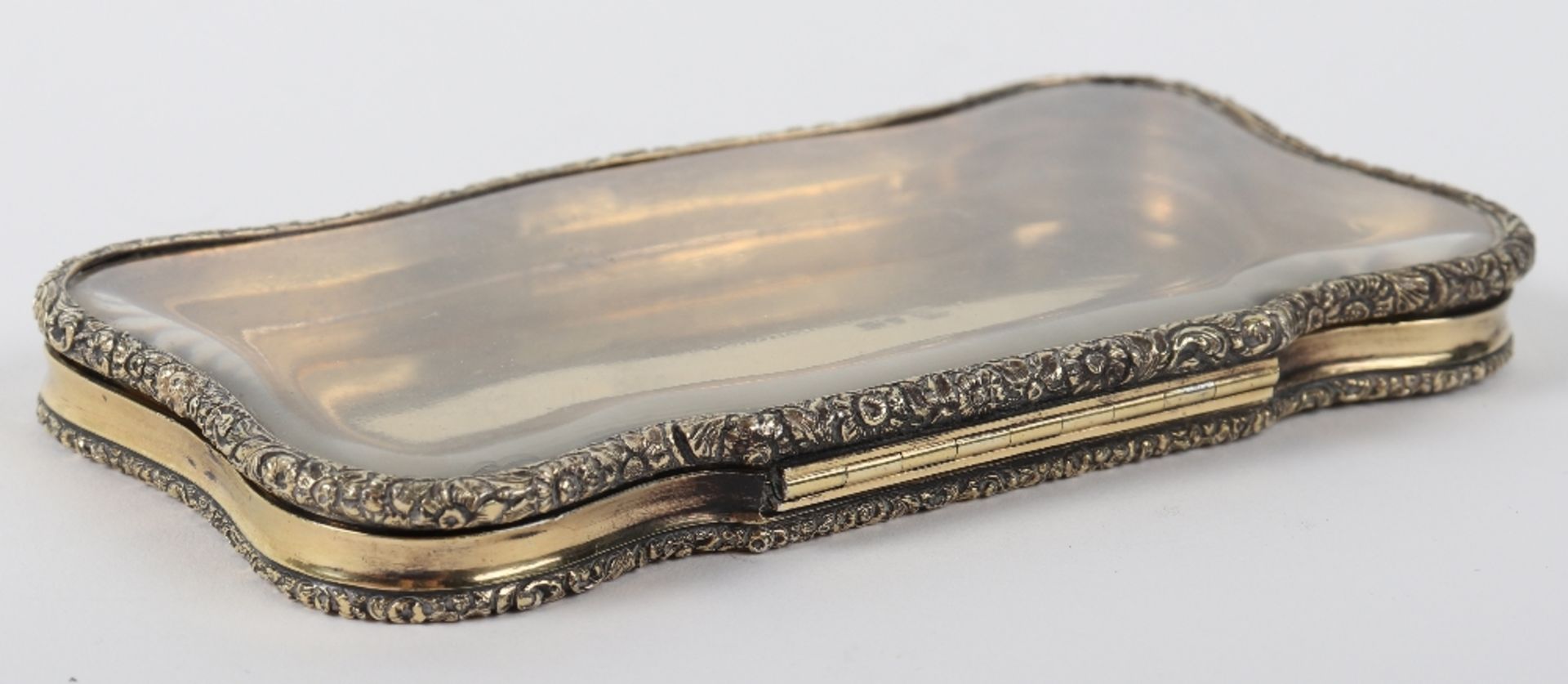 A William IV silver gilt and glass snuff box, Charles Rawlings & William Summers, London 1833 - Bild 3 aus 10