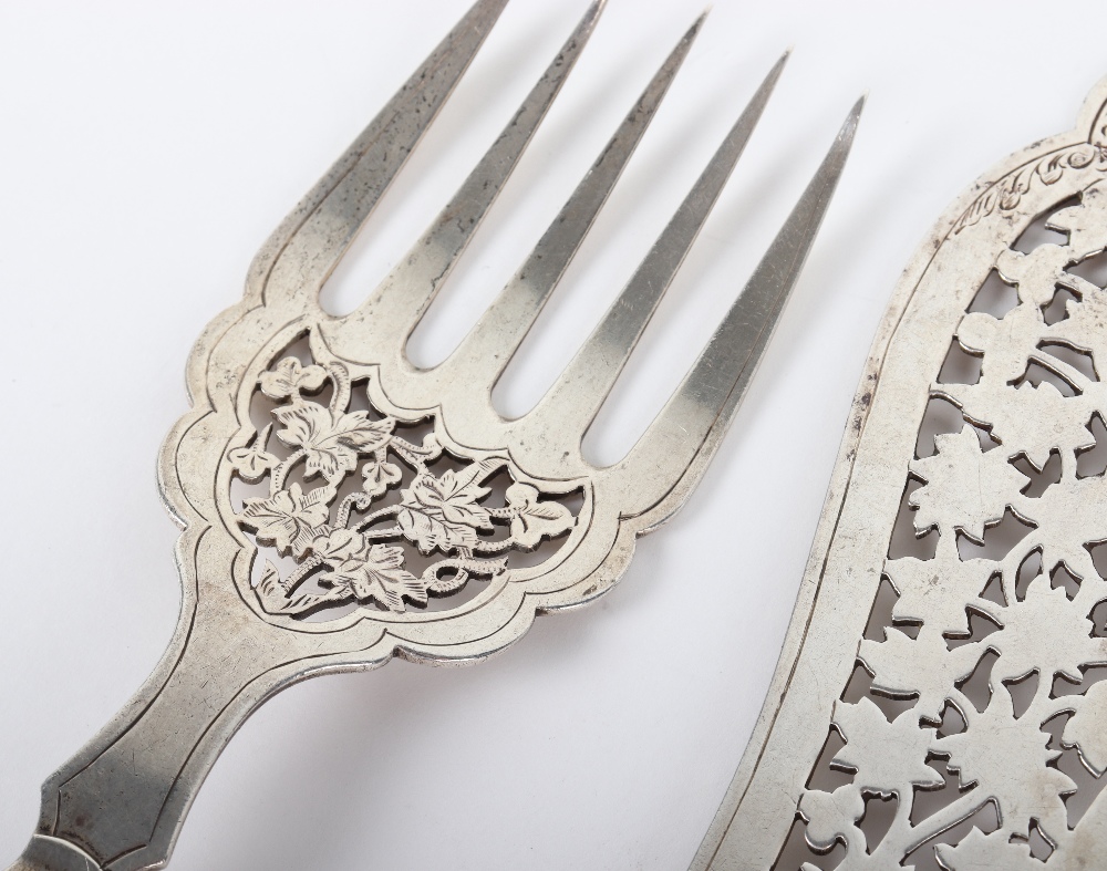 ^A pair of silver and ivory handle fish servers - Image 8 of 10