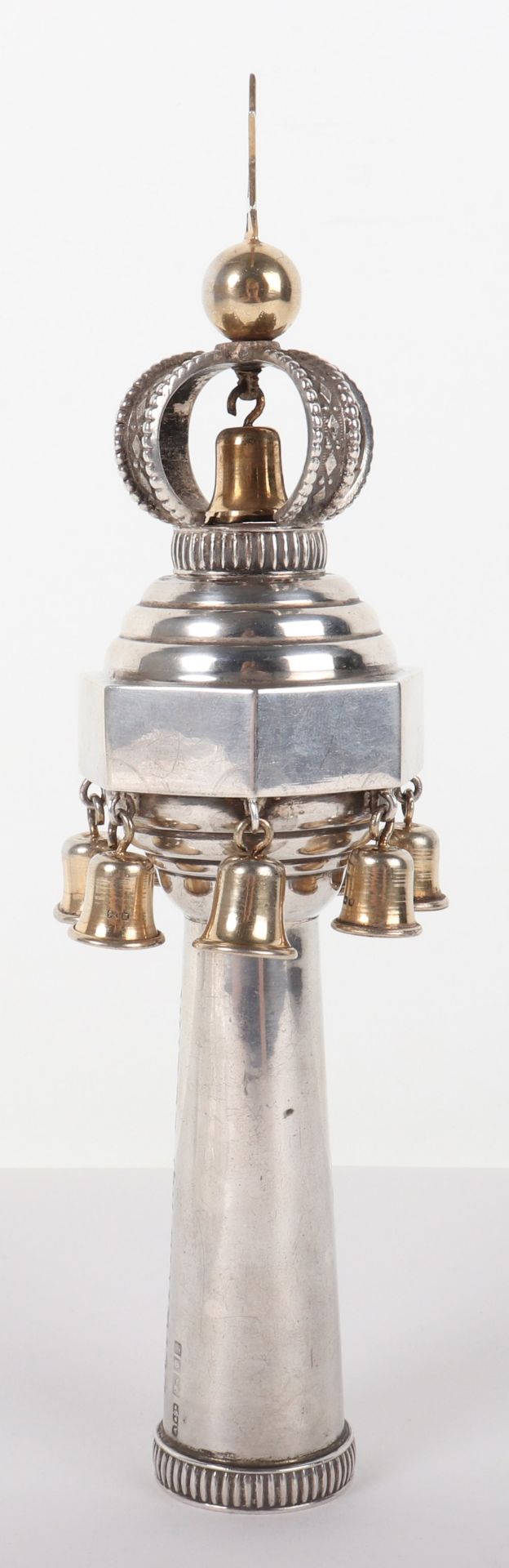 A silver Judaica torah bell, London - Bild 3 aus 10