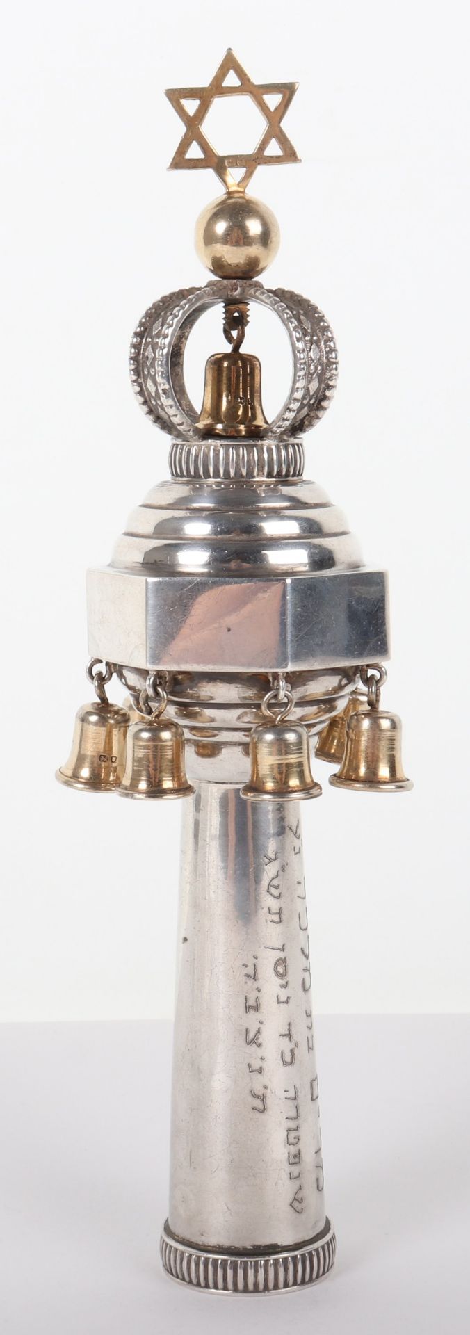 A silver Judaica torah bell, London - Bild 2 aus 10