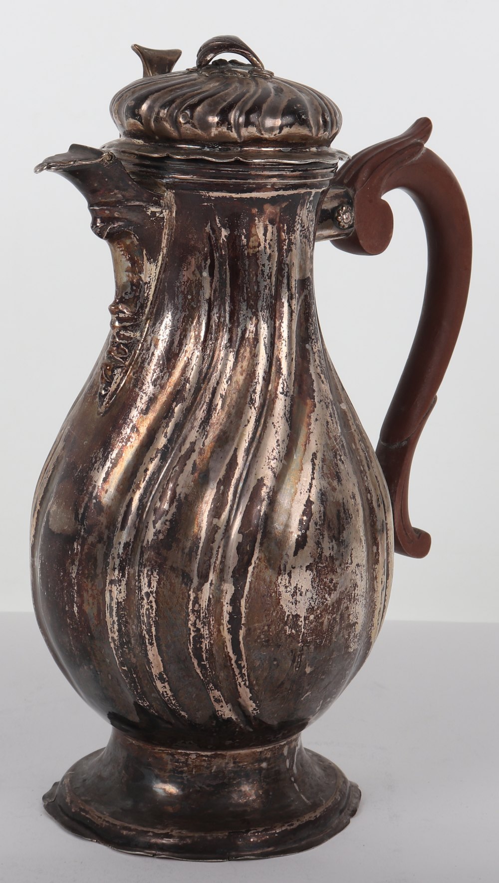 An 18th century Continental silver jug, German, Augsberg