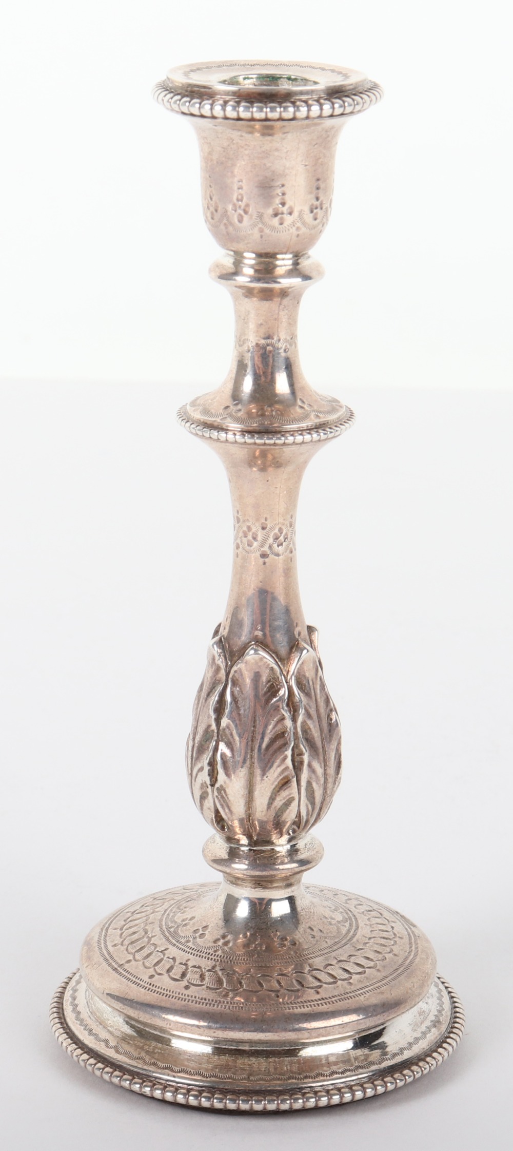 A Continental silver taperstick, unmarked - Image 2 of 6