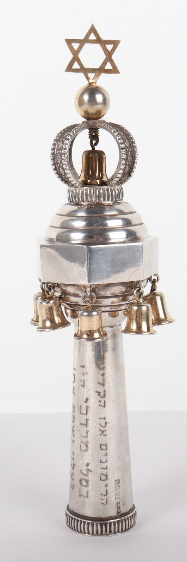 A silver Judaica torah bell, London - Bild 4 aus 10