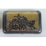 A Russian niello cigarette case, possibly Michael Takkinen, St Petersburg