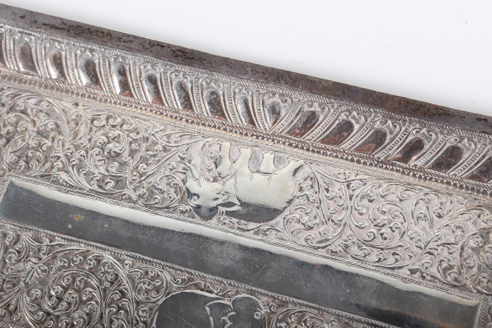 A fine Indian silver pin tray, maker VAA - Image 3 of 7