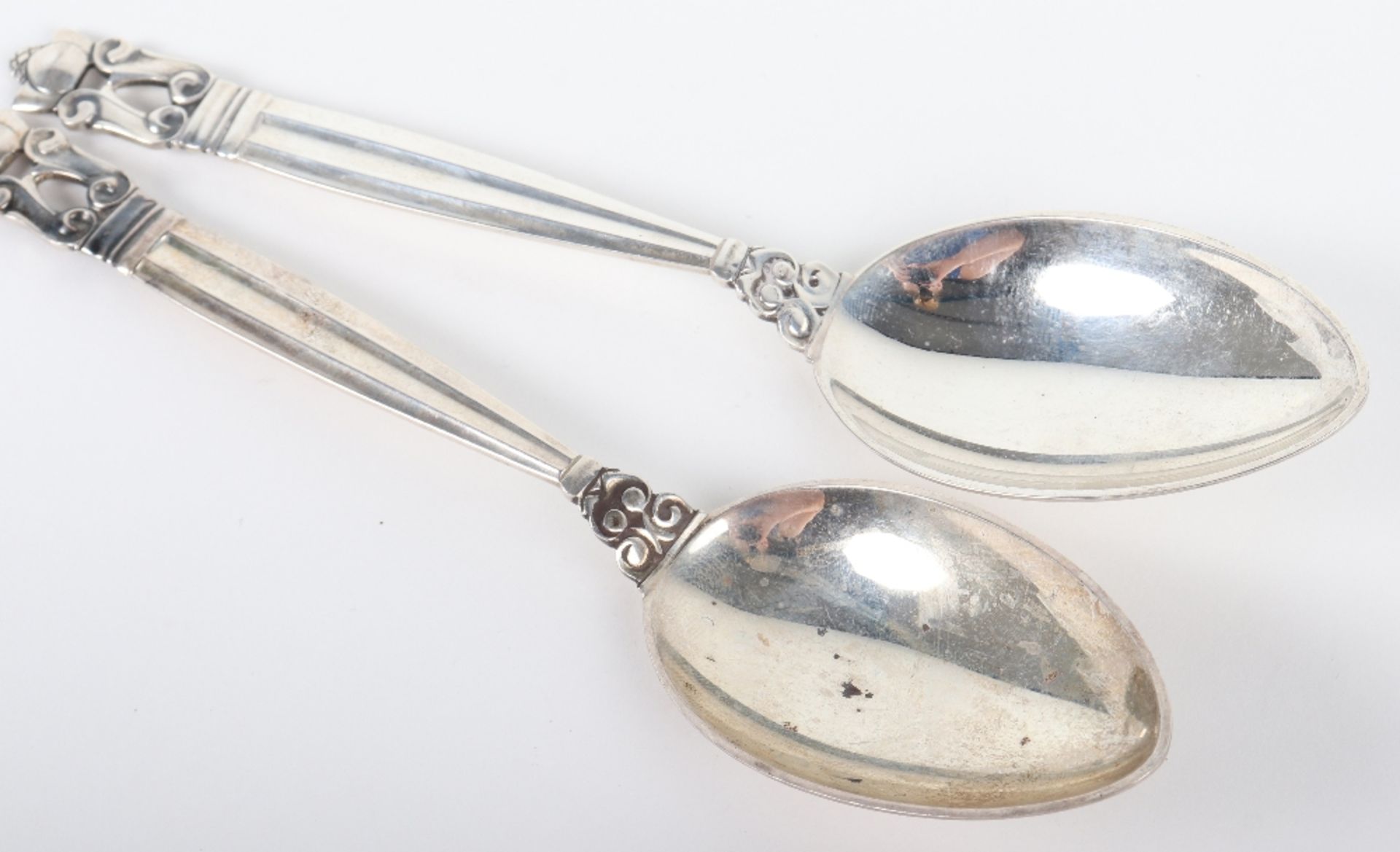 A pair of Georg Jensen dessert spoons, 1925-1932 - Bild 8 aus 8