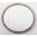 A Turkish silver circular mirror