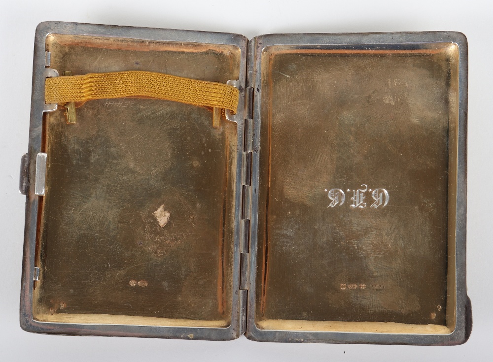 A Continental silver and shagreen cigarette case, import marks London 1928 - Image 3 of 6