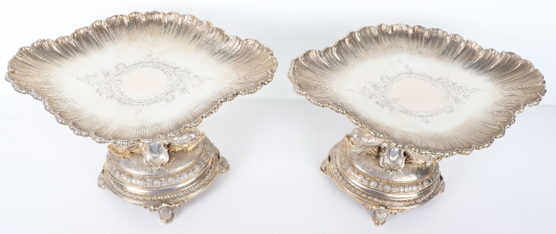 A pair of Continental silver gilt tazzas, German early 20th century - Bild 6 aus 14