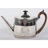 A George III silver tea pot, Henry Chawner, London 1796