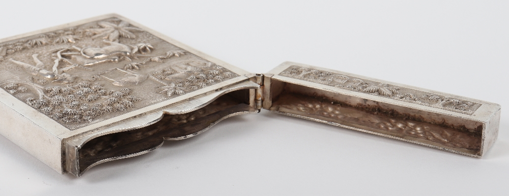 A good and heavy Indian card case, unmarked - Image 5 of 5