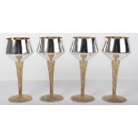 A set of four Stuart Devlin silver wine glasses