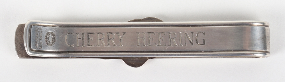 A rare Georg Jensen 1960’s Peter Heering Cherry Liqueur silver tie clip - Image 3 of 6