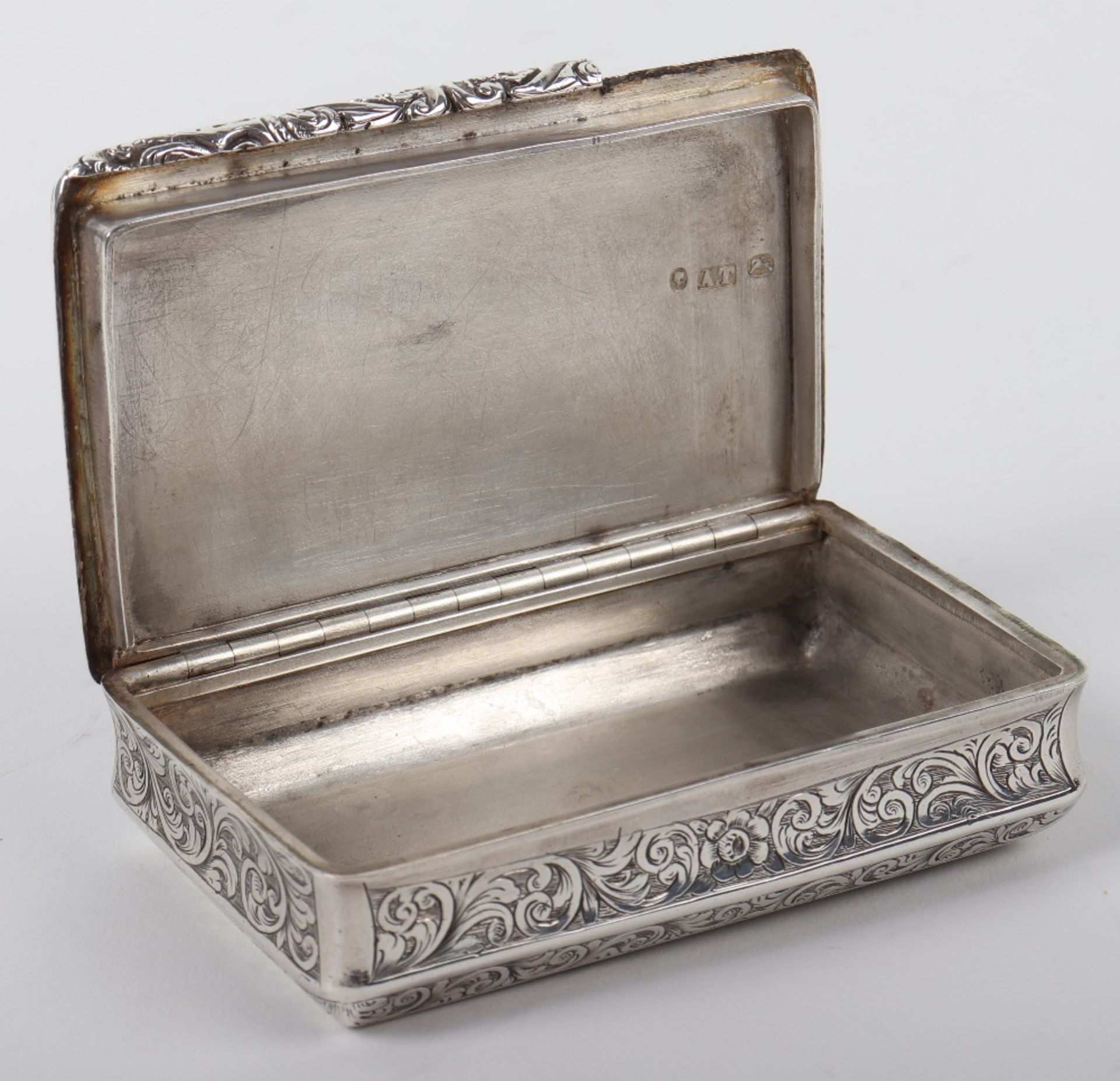 A novelty Victorian snuff box/card case combination, Alfred Taylor, Birmingham 1855 - Bild 7 aus 9