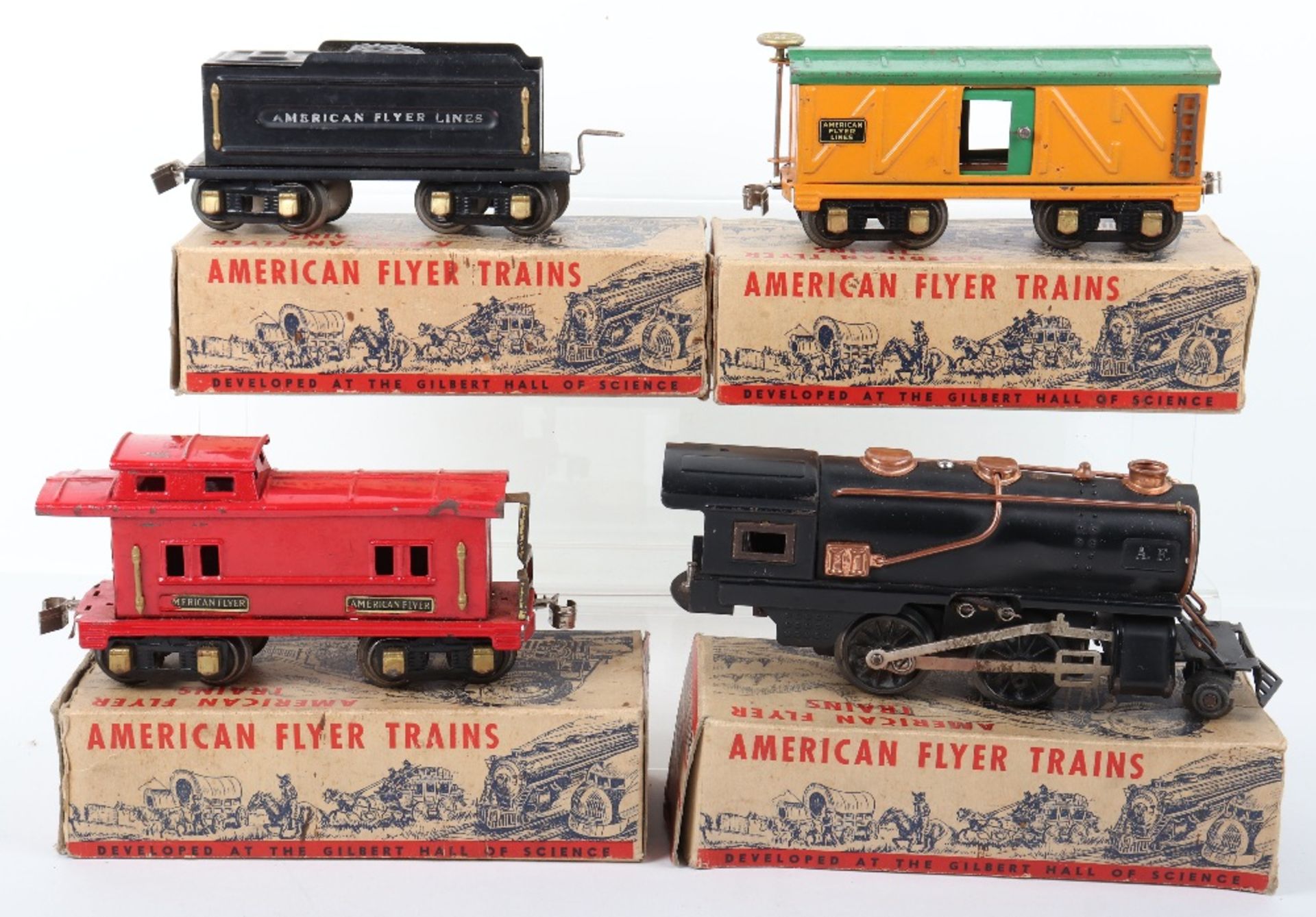 American Flyer 0 gauge locomotive and rolling stock - Image 2 of 2
