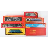 Six boxed Hornby Railways 00 gauge Diesel and Electric locomotives