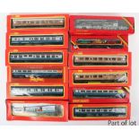 Boxed Hornby Railways 00 gauge coaches and rolling stock