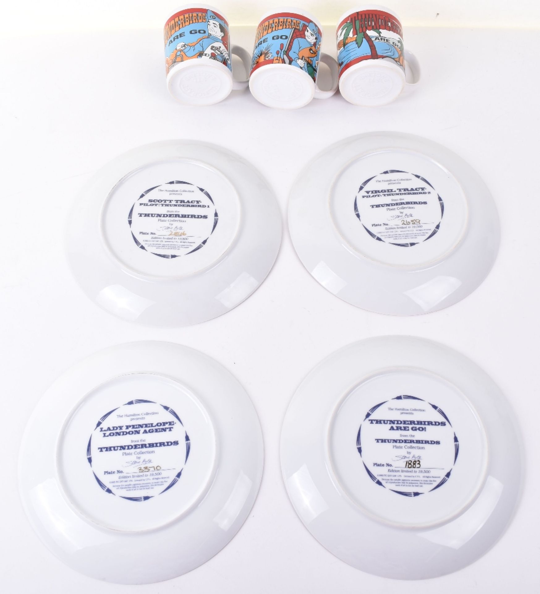 Four Hamilton Collection Limited Edition Thunderbirds Plates “Thunderbirds Are Go” Scott Tracy, - Bild 2 aus 2