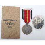WW2 German Silver Wound Badge and Spanish Blue Division Medal.