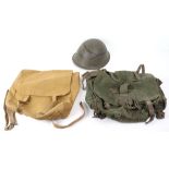 British Army Steel Helmet and Webbing